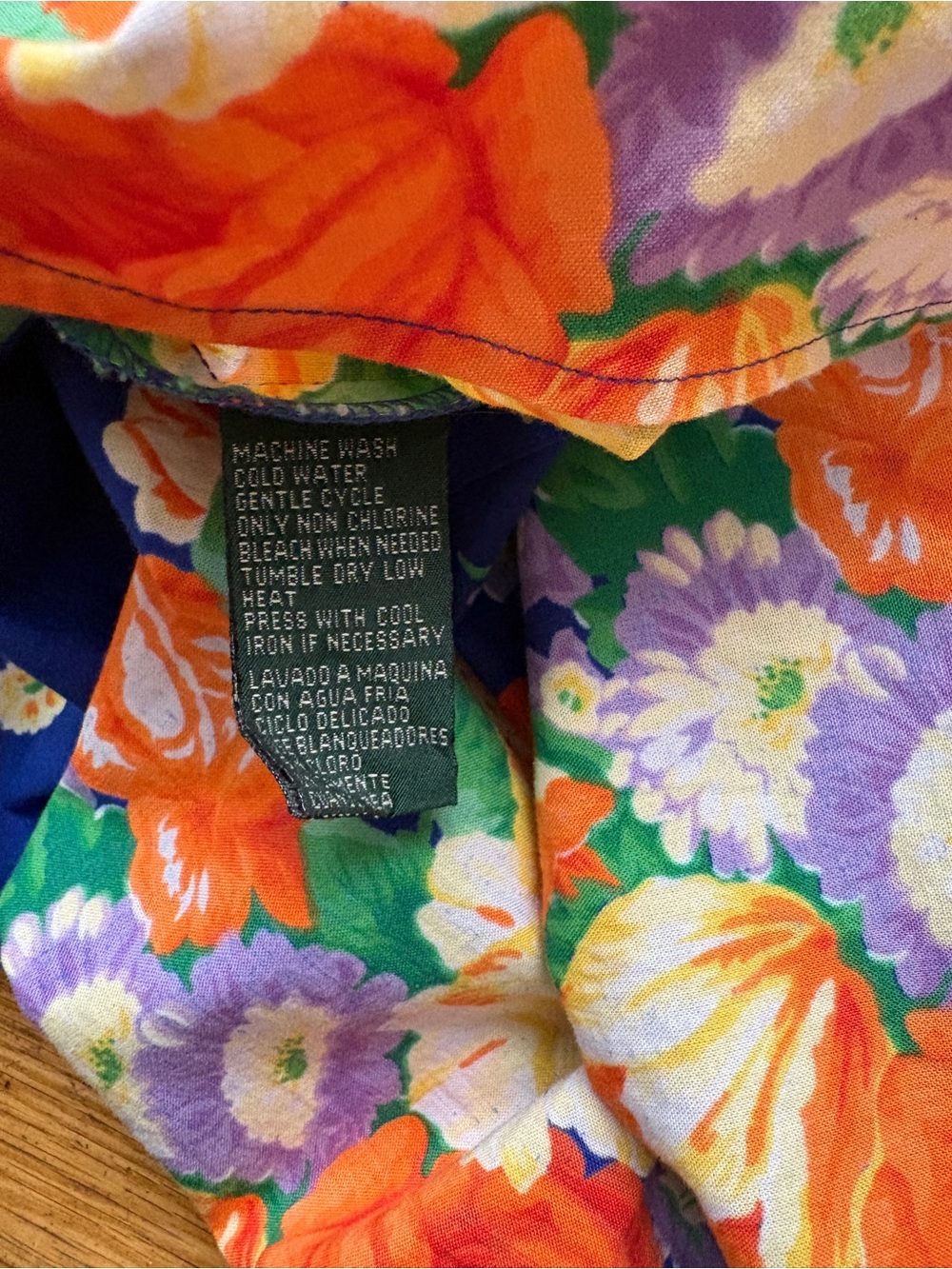 RALPH LAUREN Multicolor Tropical Floral Short Sleeve Button Shirt WOMENS LARGE - Picture 4 of 5